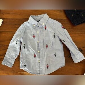 *WORN ONCE* Christmas nutcracker dress shirt. Janie & Jack size 12-18 months.